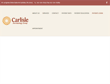 Tablet Screenshot of carlisledermatology.com